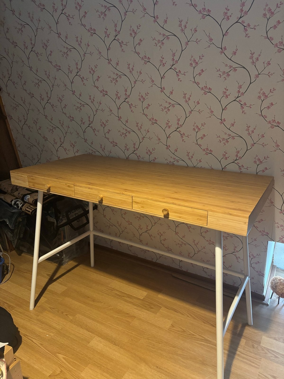 Lillåsen bureau bamboe, ikea., Ophalen, Zo goed als nieuw