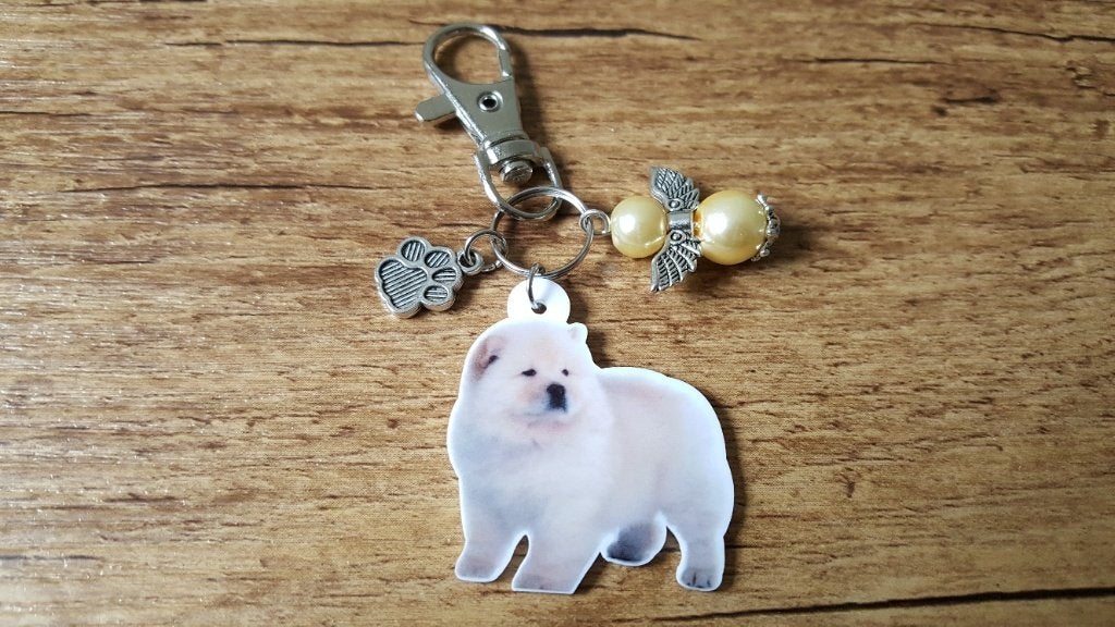 Tashanger Sleutelhanger Chow Chow met beschermengeltje, Verzenden, Nieuw, Dier of Natuur