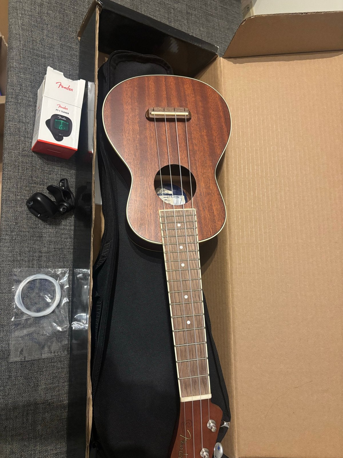 Fender Seaside Soprano Ukulele Starterspakket, Ophalen, Zo goed als nieuw, Overige typen, Met koffer