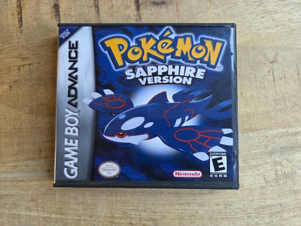 Pokemon Sapphire Custom Game Case (Nintendo GameBoy Advance), Spelcomputers en Games, 1 speler, Nieuw, Ophalen of Verzenden, Role Playing Game (Rpg)