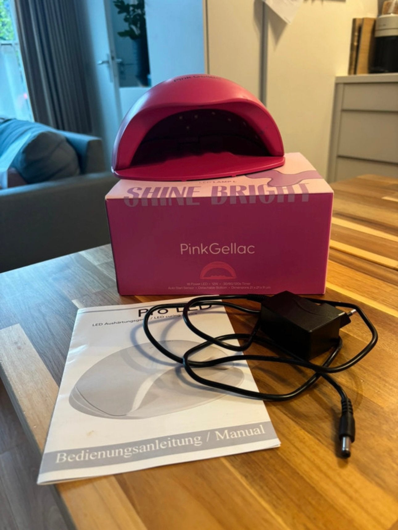 Pink gellac UV lamp, Ophalen, Zo goed als nieuw, Wit, Handen en Nagels