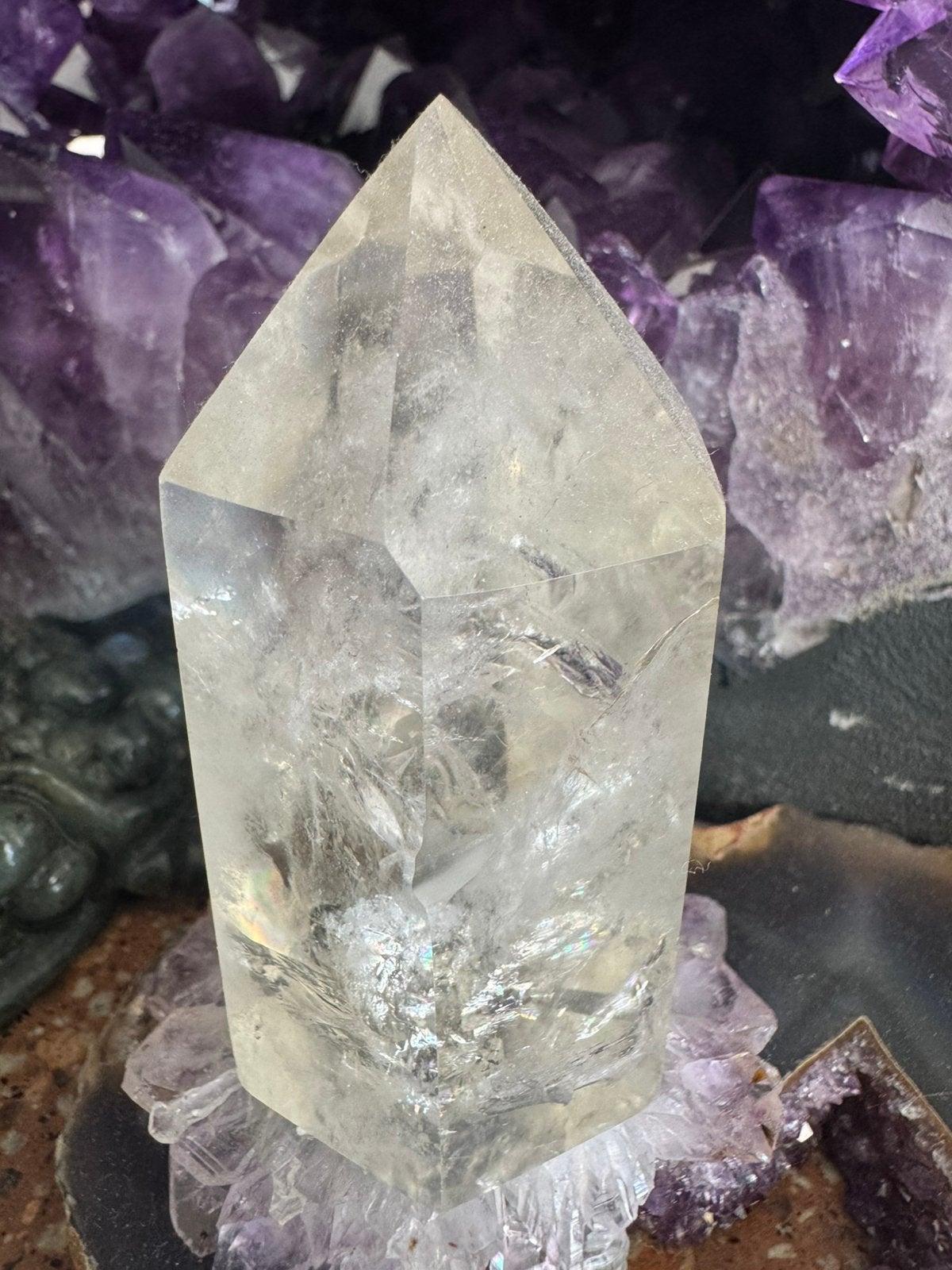 Bergkristal toren, Verzamelen, Mineralen en Fossielen, Ophalen of Verzenden, Mineraal