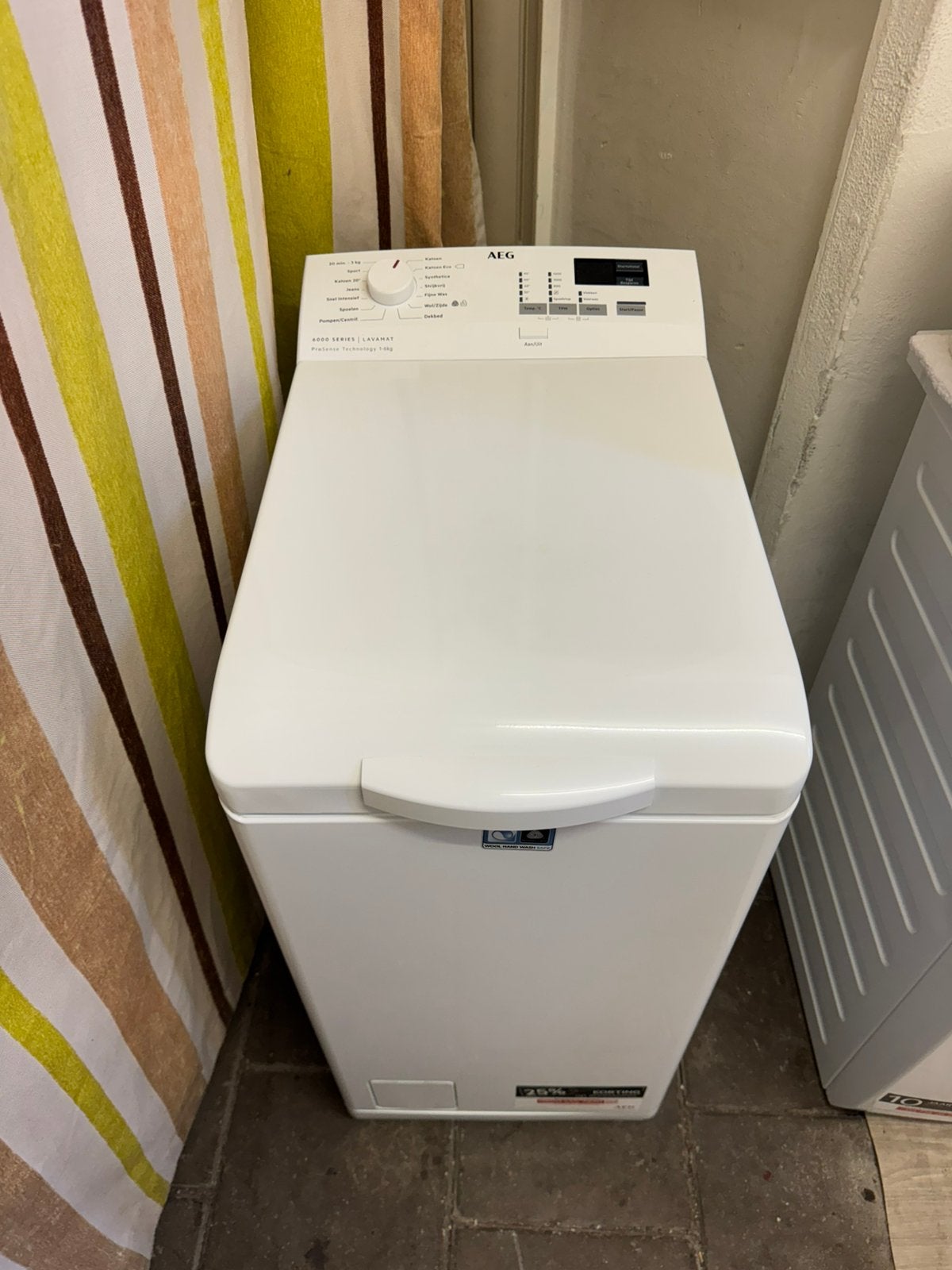 AEG Bovenlader Wasmachine | 6 Kilo | 1200 Toeren, Ophalen, 4 tot 6 kg, Bovenlader, 85 tot 90 cm