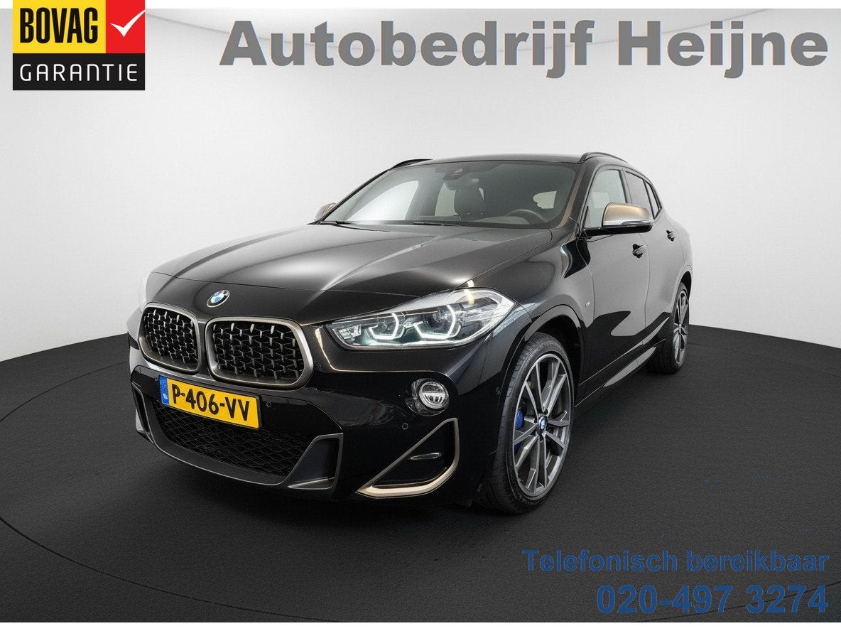 BMW X2 M35iA 306PK xDRIVE M-SPORT LEDER/NAVI/HEAD-UP/PANORAM, Auto's, BMW, X2, Gebruikt, 4 cilinders, Leder en Stof