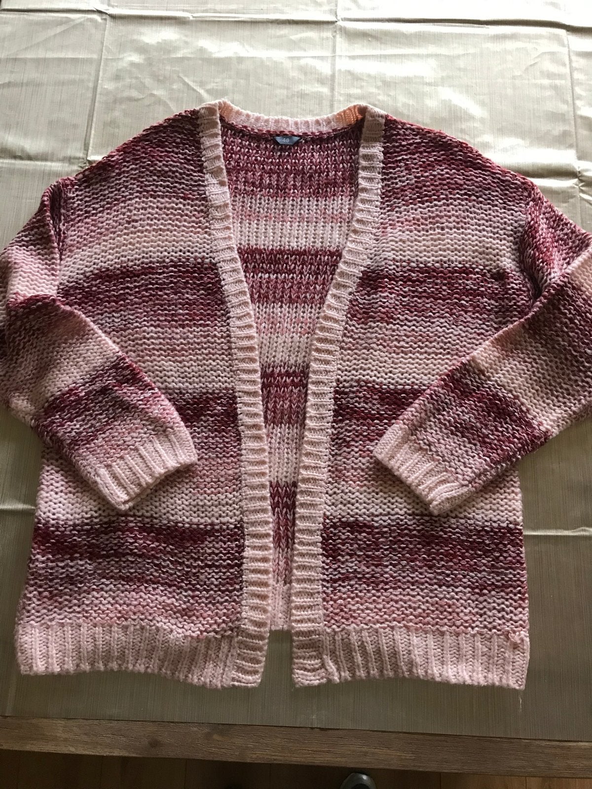 Mooi roze open vest, maat 48, lichtgewicht, Ophalen of Verzenden, Gedragen, Maat 46/48 (XL) of groter, Roze