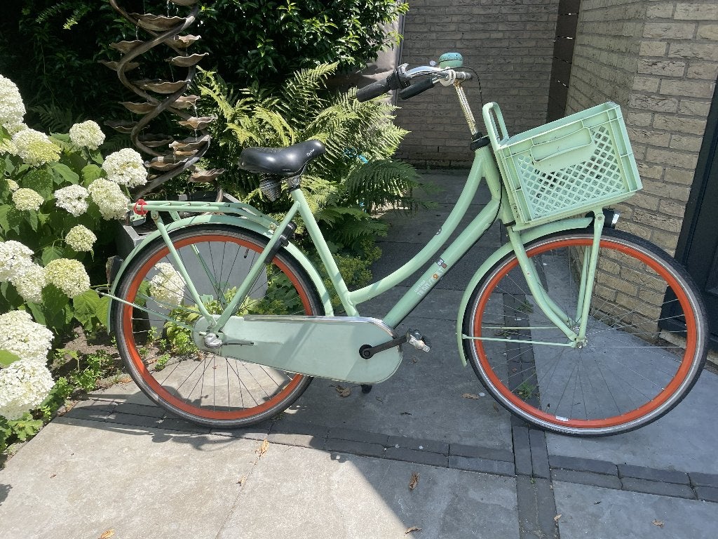 Cortina U4 omafiets dames transportfiets 28 inch met kratje, Terugtraprem, Gebruikt, Versnellingen, 56 cm of meer