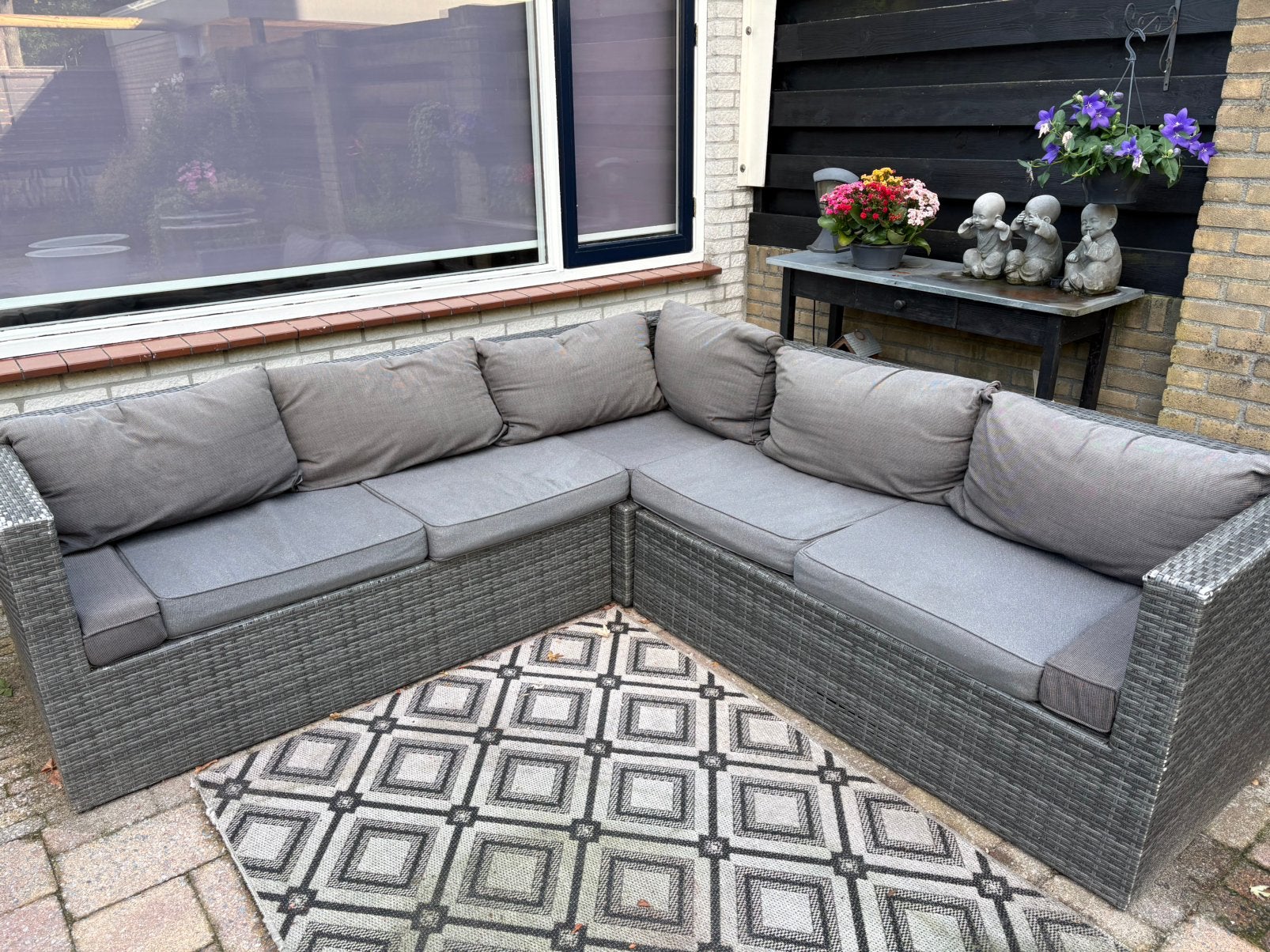 Lounge set. Hoek, Ophalen, 5 zitplaatsen, Gebruikt, Loungeset