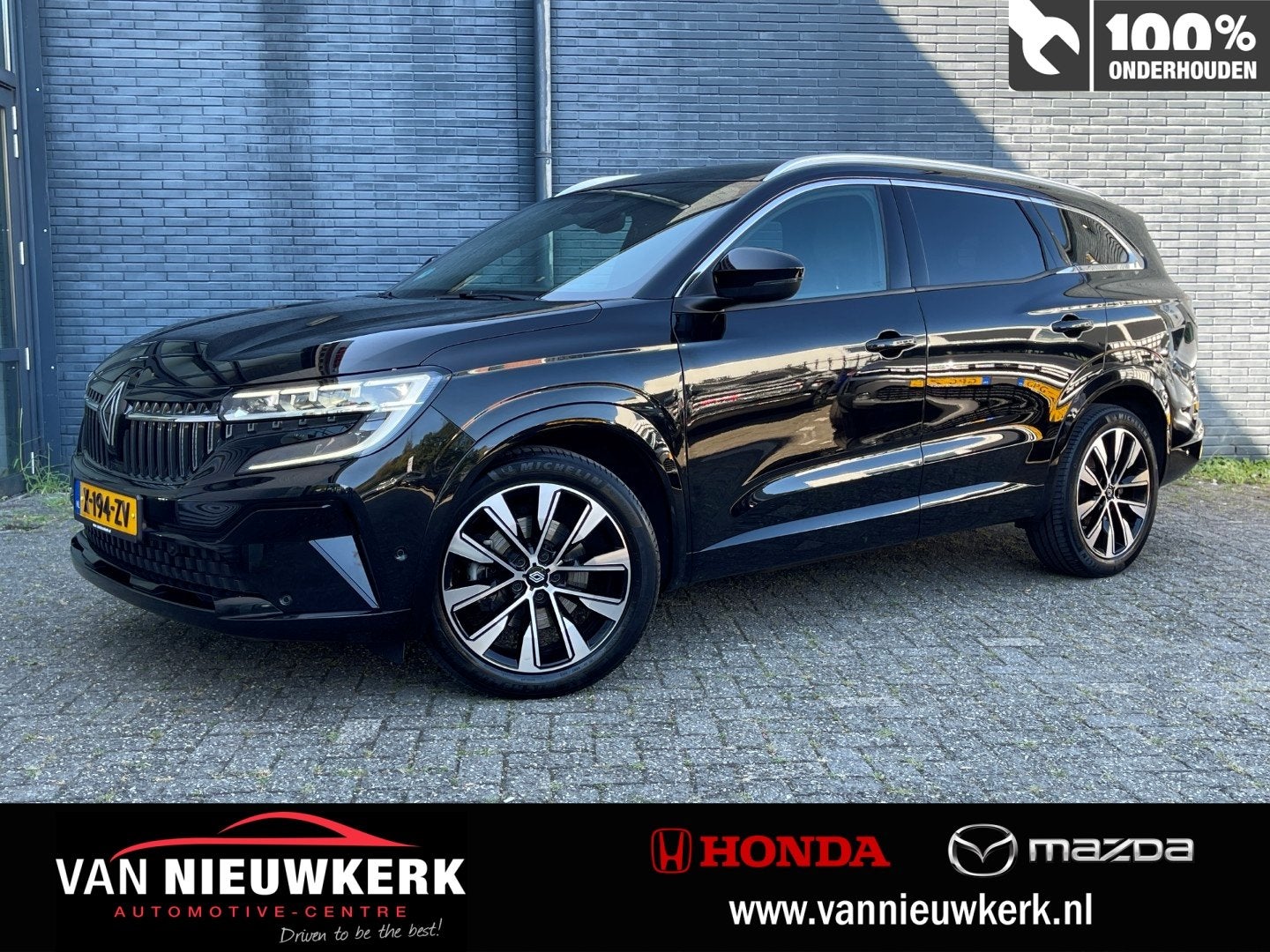 RENAULT Espace E-Tech Full Hybrid 200PK Techno Automaat | Ad, Auto's, Gebruikt, 1199 cc, Leder en Stof, Zwart