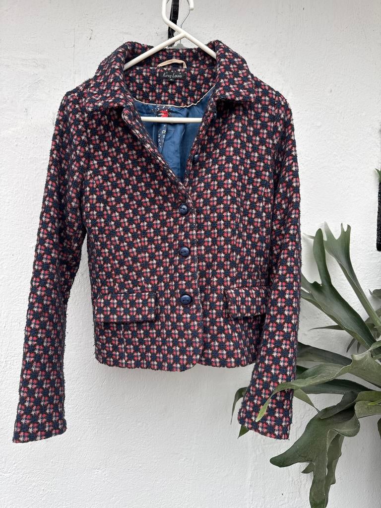 King Louie Jasje Maat M, Kleding | Dames, Jassen | Zomer, Ophalen of Verzenden, Gedragen, Maat 38/40 (M), Blauw