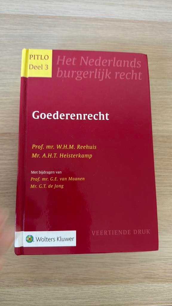 Pitlo 3 - Goederenrecht, Ophalen of Verzenden, Zo goed als nieuw, Natuurwetenschap