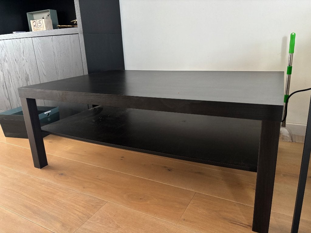 Salontafel IKEA zwart, Huis en Inrichting, Tafels | Salontafels, Ophalen, Gebruikt, 50 tot 100 cm, 100 tot 150 cm