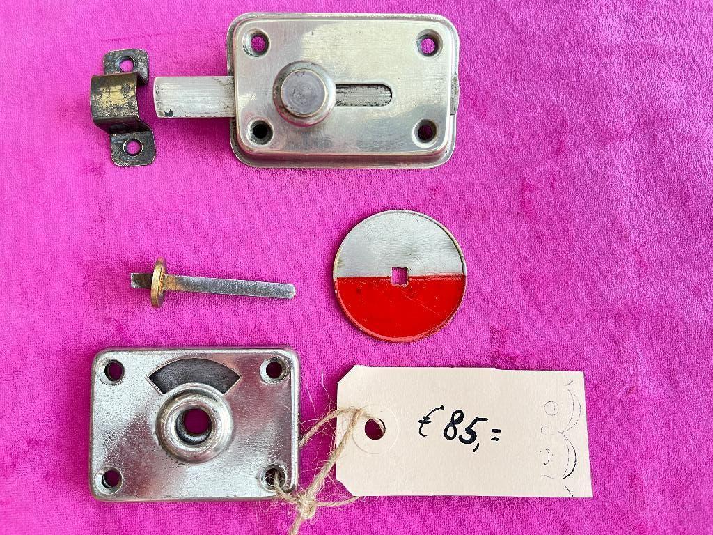 Div. oude toilet sluiting, badkamer, wc slot, vrij en bezet, Antiek en Kunst, Ophalen of Verzenden