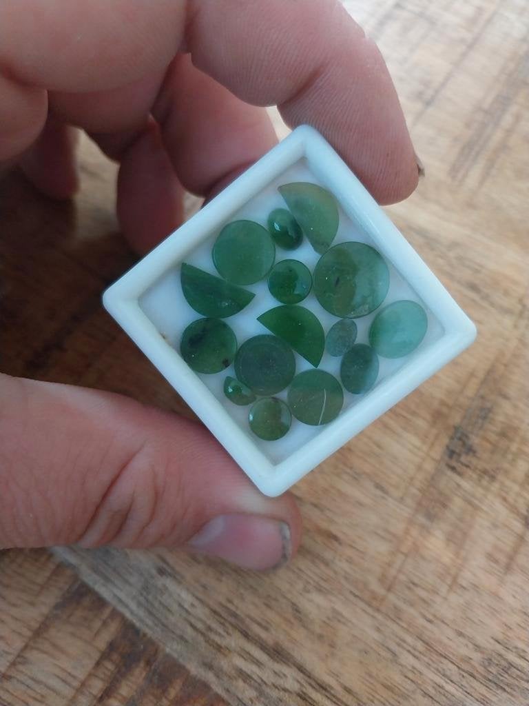 Lot van jade cabochons, Ophalen of Verzenden, Zo goed als nieuw