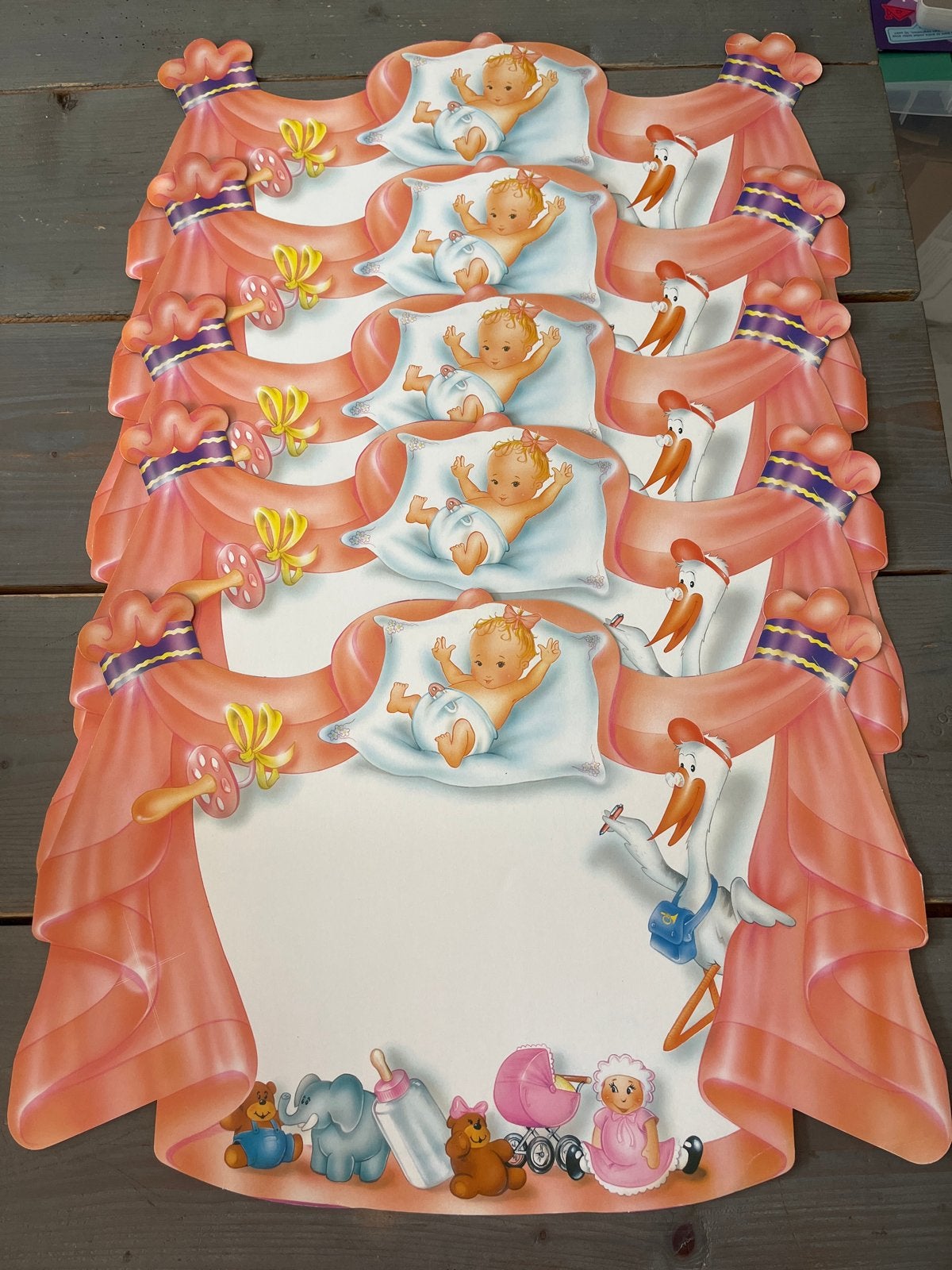 Set van 5 Geboorteborden voor Meisjes - Roze Thema, Ophalen of Verzenden, Gebruikt, Geboortebord