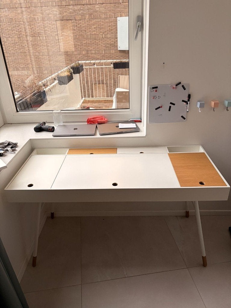 BoConcept Cupertino compact bureau wit eiken, Ophalen, Gebruikt