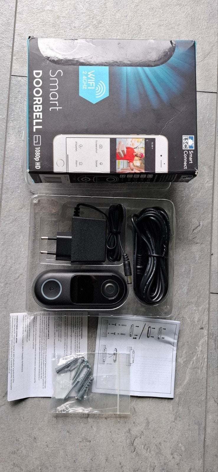 Nieuwe LSC Smart wifi HD 1080P deurbel camera. Deurbelcamera, Ophalen, Compatibel met smartphone, Nieuw, Bedraad