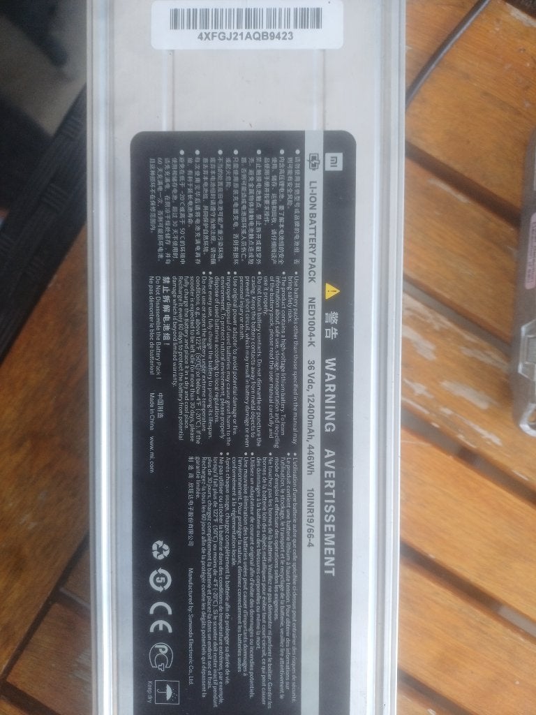 Originele Xiaomi M365 Pro / Pro 2 Accu (36V -12400mAh 446Wh), Fietsen en Brommers, Steps, Ophalen, Zo goed als nieuw, Elektrische step (E-scooter)