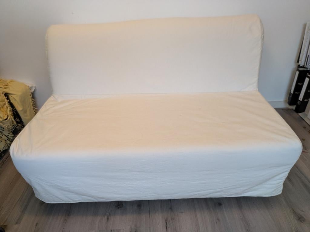 IKEA LYCKSELE slaapbank, Ophalen, Gebruikt, Wit, Tweepersoons