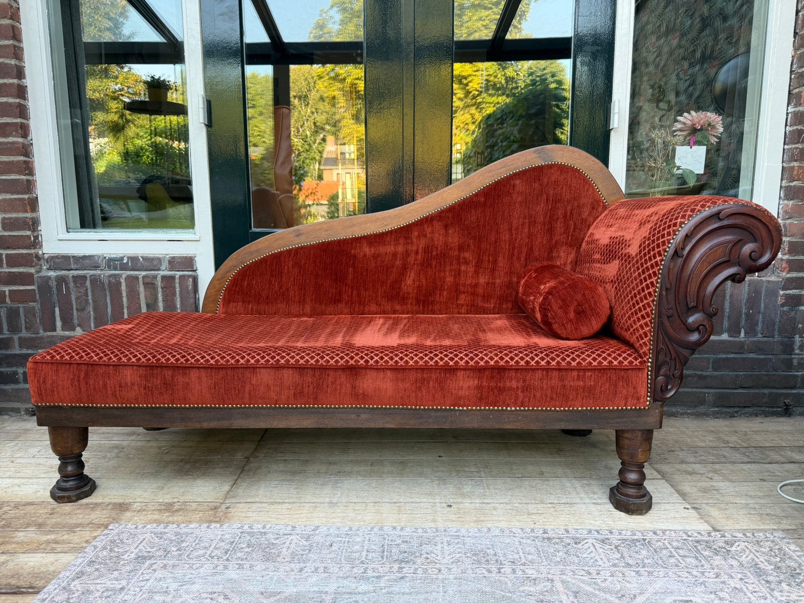 Sfeervolle antieke Sofa of Chaise Longue, Ophalen, Gebruikt, 150 tot 200 cm, Tweepersoons
