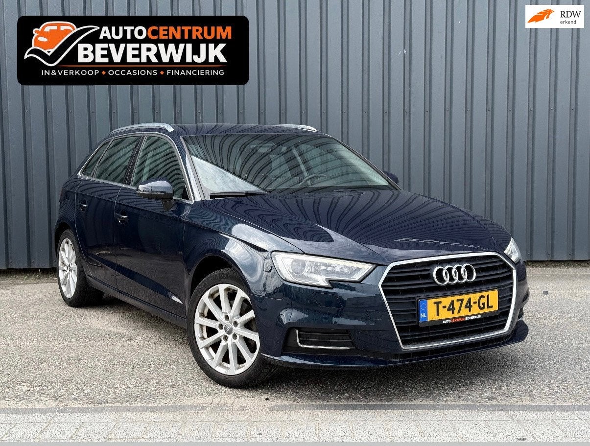 Audi A3 Sportback 1.0 TFSI Design Pro Line Plus 116pk Blauw, Voorwielaandrijving, Gebruikt, Bedrijf, Handgeschakeld