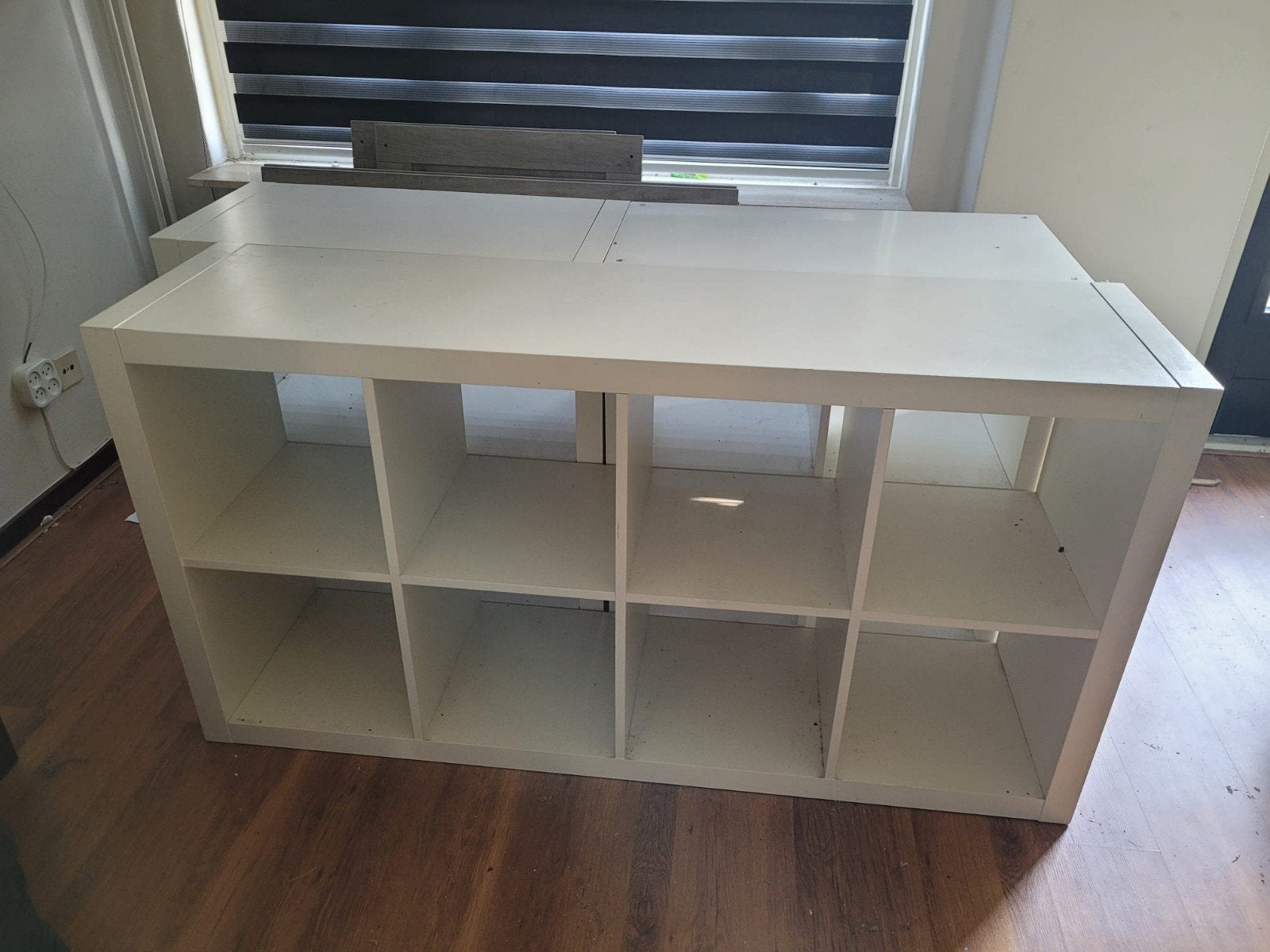 2x IKEA Kallax kasten 4x2 vakken wit, Ophalen of Verzenden, Gebruikt