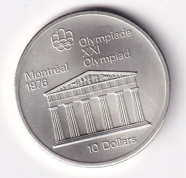 Canada 10 Dollar 1974 Temple of Zeuss  Prachtig, Verzenden, Noord-Amerika, Losse munt, Zilver
