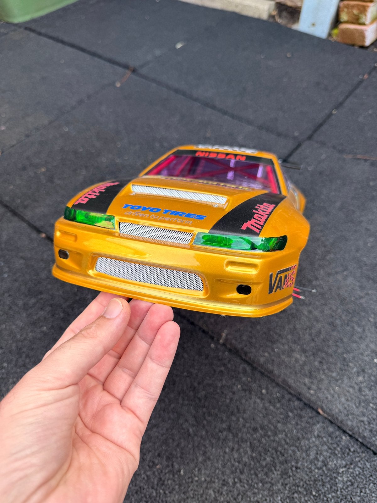 S13 RC drift body | LED, Ophalen of Verzenden, Zo goed als nieuw, Onderdeel