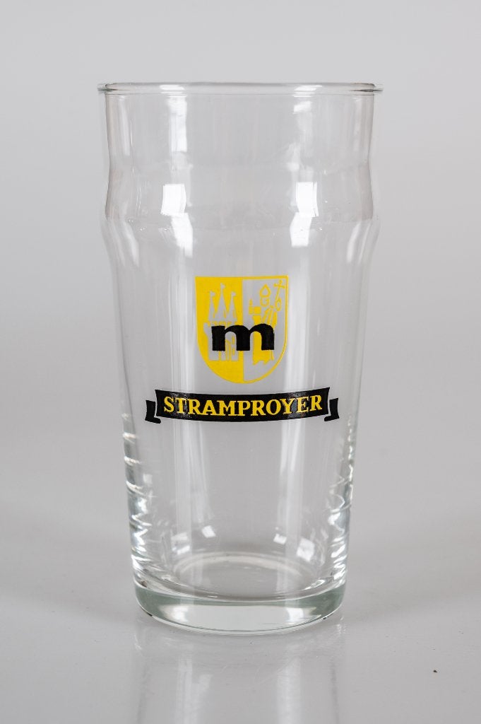 Oud Stramproyer Maes bierglas, Ophalen of Verzenden, Gebruikt, Glas of Glazen, Overige merken