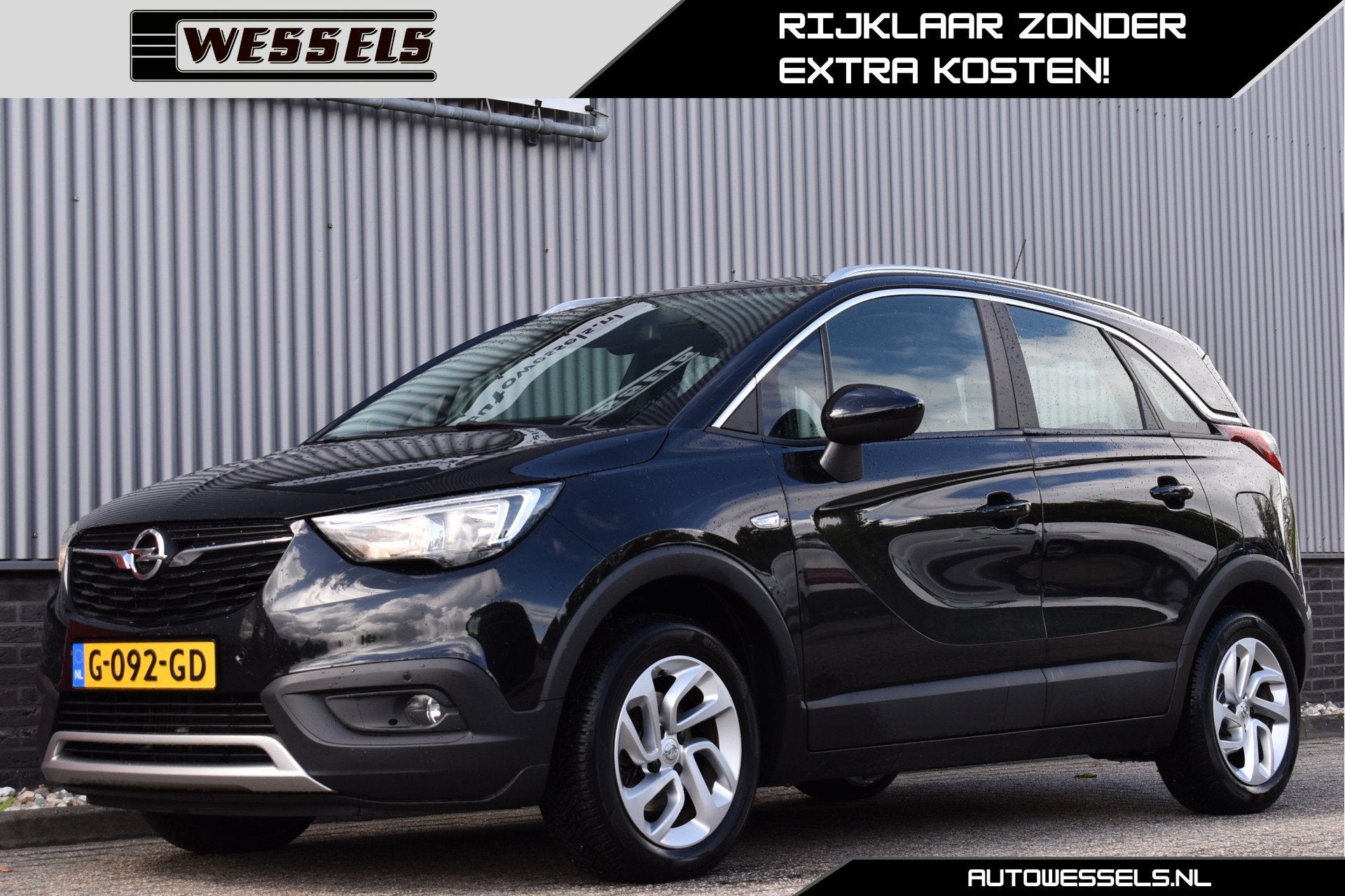 Opel Crossland X 1.2 Turbo Innovation Stoel/stuurverwarming,, Auto's, Gebruikt, Euro 6, Zwart, Bedrijf