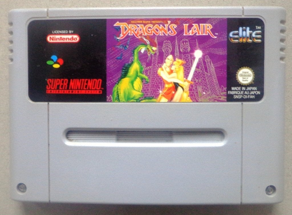 Dragon's Lair Elite voor de Europese Super Nintendo, Spelcomputers en Games, 1 speler, Ophalen of Verzenden, Gebruikt, Vanaf 3 jaar