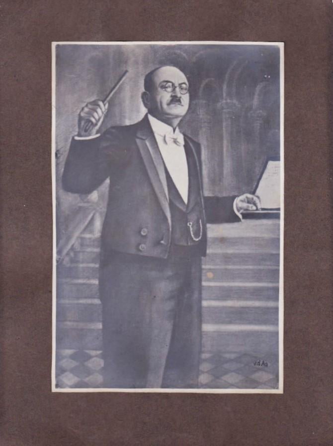 Foto dirigent van der Aa, Gebruikt, Foto, Ophalen of Verzenden, Voor 1940