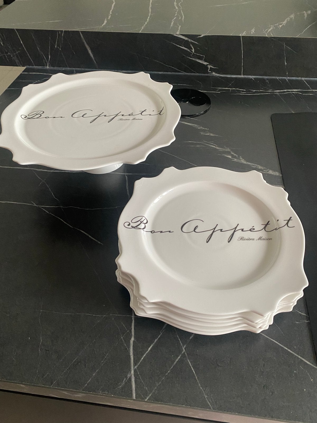 Rivera Maison gebak set - zeldzaam collector item, Keramiek, Ophalen of Verzenden, Zo goed als nieuw, Bord(en)