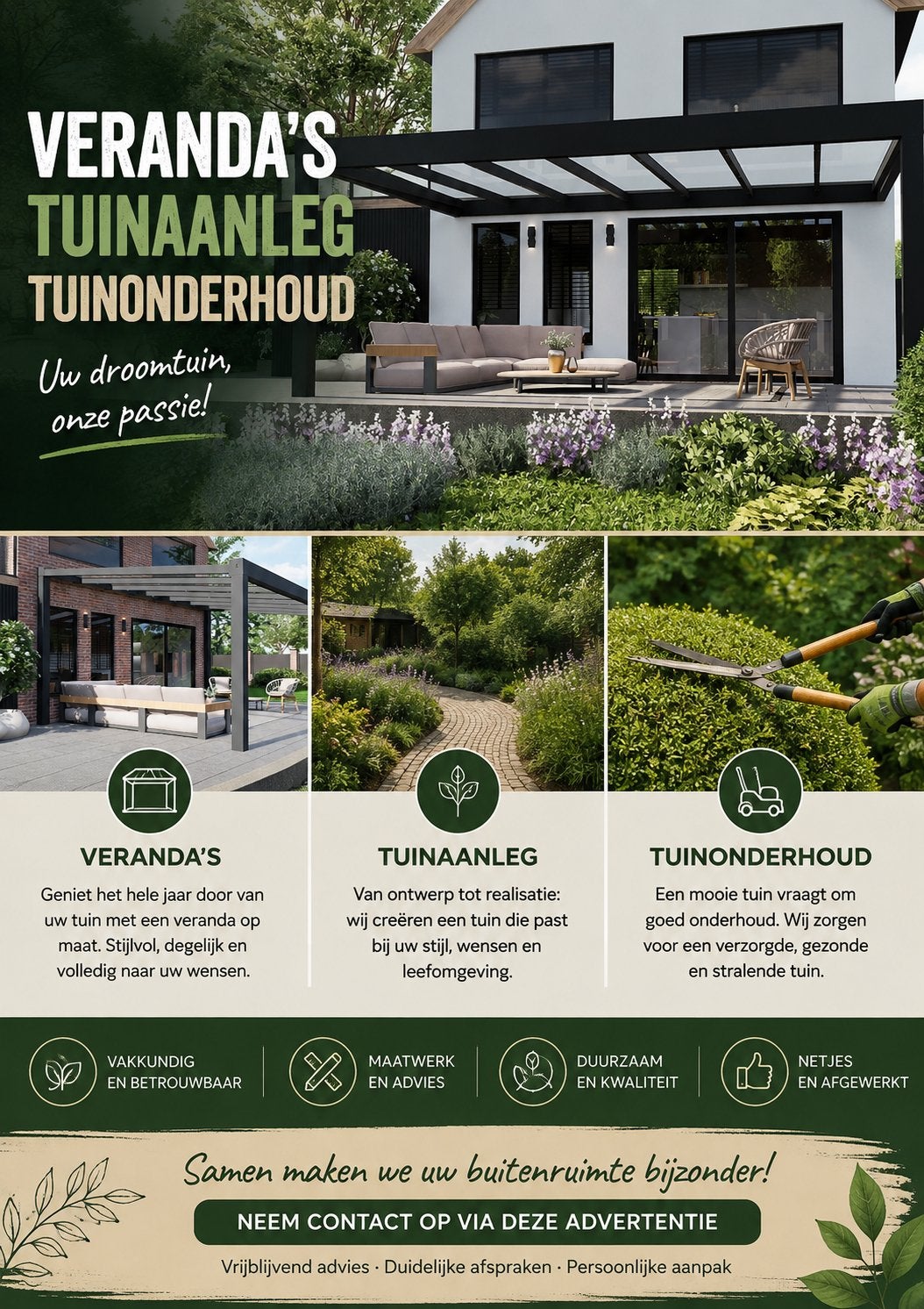 Vernada, tuinaanleg en tuinonderhoud, Ophalen, Nieuw, Beton, Terrastegels