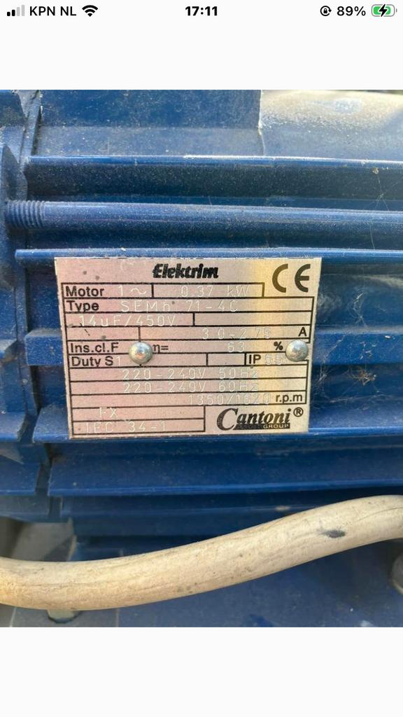 Cantoni elektromotor, Ophalen of Verzenden, Zo goed als nieuw