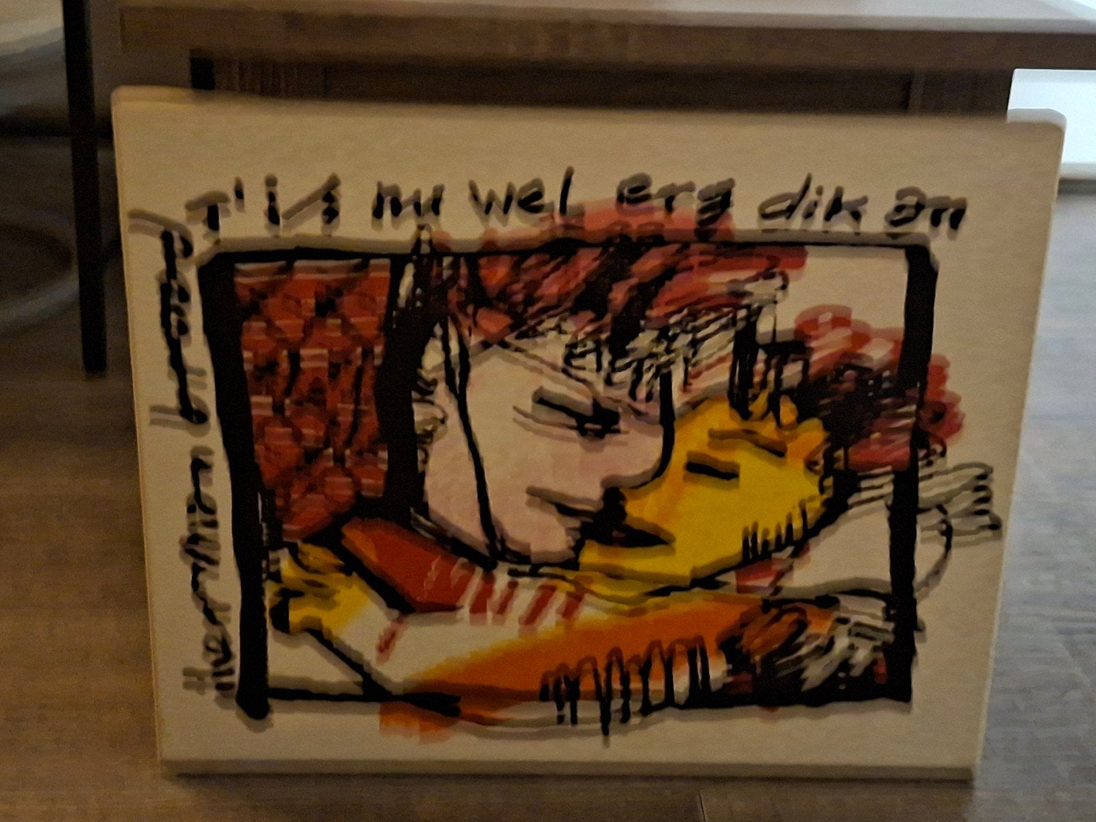 t'is nu wel erg dik an en huwelijksbootje, Ophalen of Verzenden, Overige materialen, Zeefdruk, Overig onderwerp