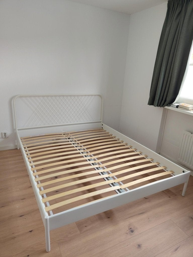 Tweepersoonsbed wit 160x200 cm met lattenbodem