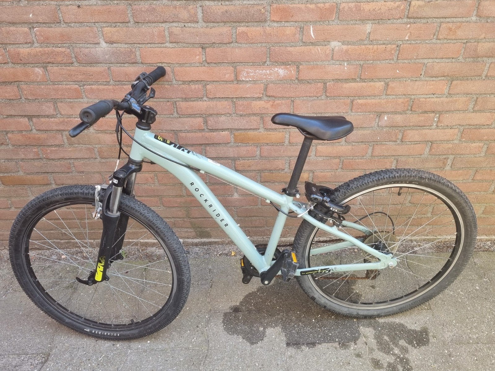 RockRider mountainbike 26 inch, mintgroen, incl bagagedrager, Gebruikt, Hardtail, Velgrem, Ophalen