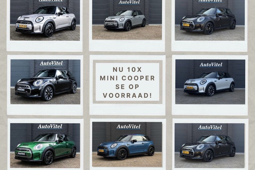 MINI Cooper SE 33 kWh | Camera | Unieke bekleding | Stoelver, Auto's, Mini, Gebruikt, 4 stoelen, Leder en Stof, 195 min