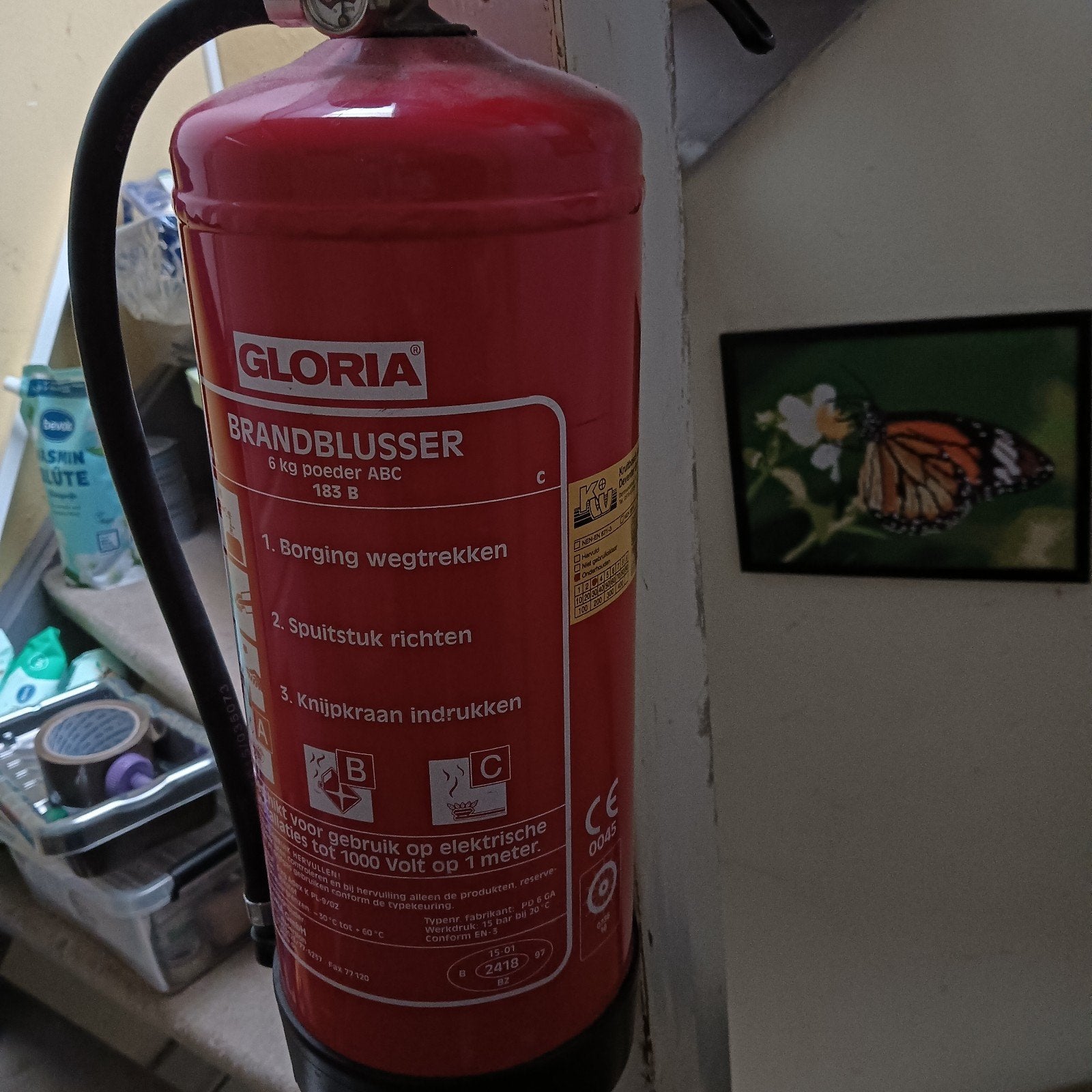 Gloria Brandblusser 6 kg poeder ABC, Ophalen, Gebruikt, Brandblusser