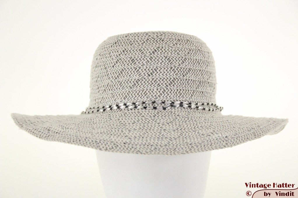 vintage Zomerse dames strandhoed grijs-wit 57 in goede staat, Kleding | Dames, Ophalen of Verzenden, Zo goed als nieuw, 56 of 57 cm (M, 7 of 7⅛ inch)