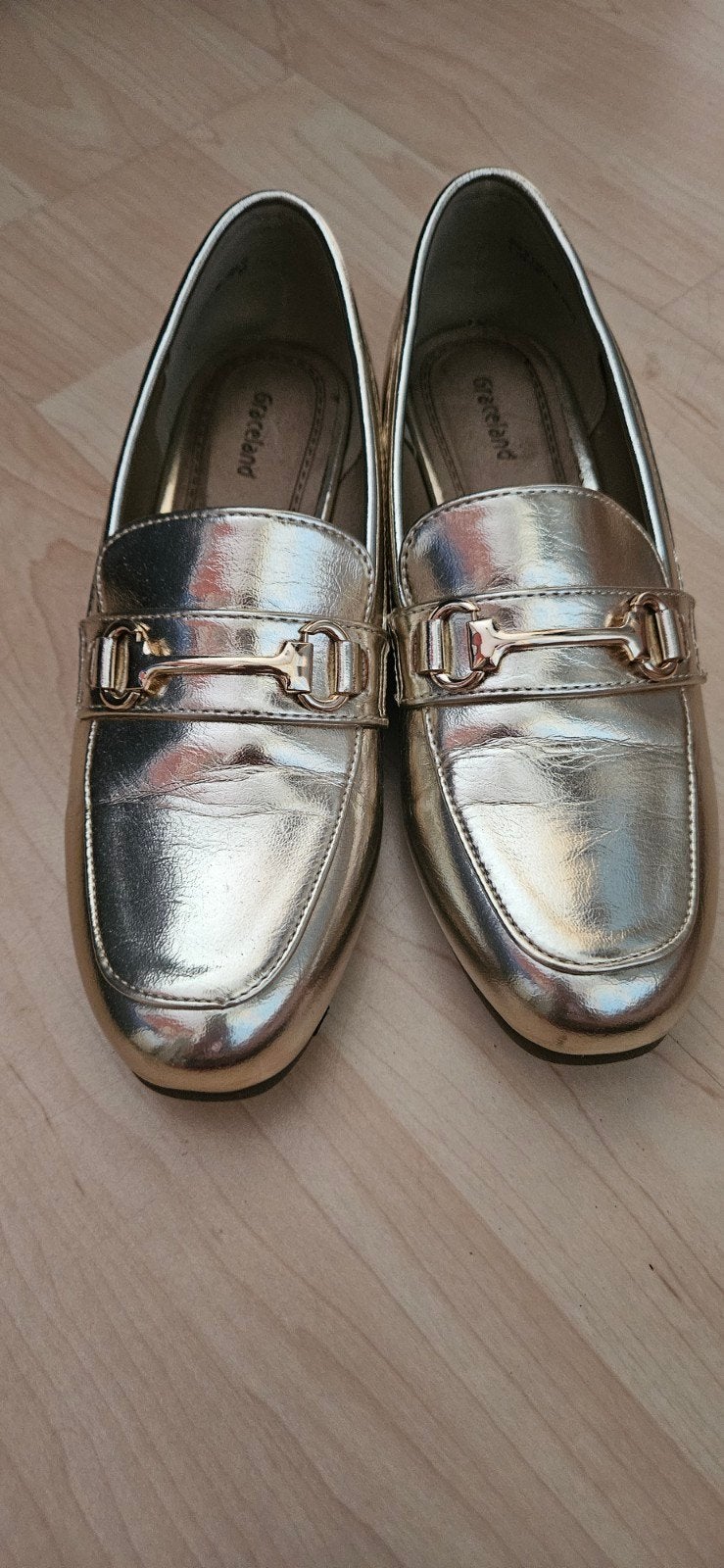 Graceland gouden loafers mt 37, Overige kleuren, Instappers, Ophalen of Verzenden, Zo goed als nieuw