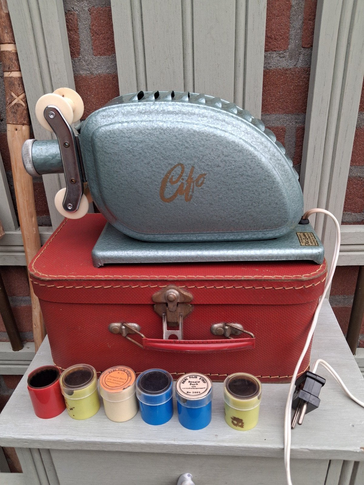 Vintage Filmprojector Cifo met 6 filmrolletjes in koffer, Ophalen of Verzenden, Zo goed als nieuw
