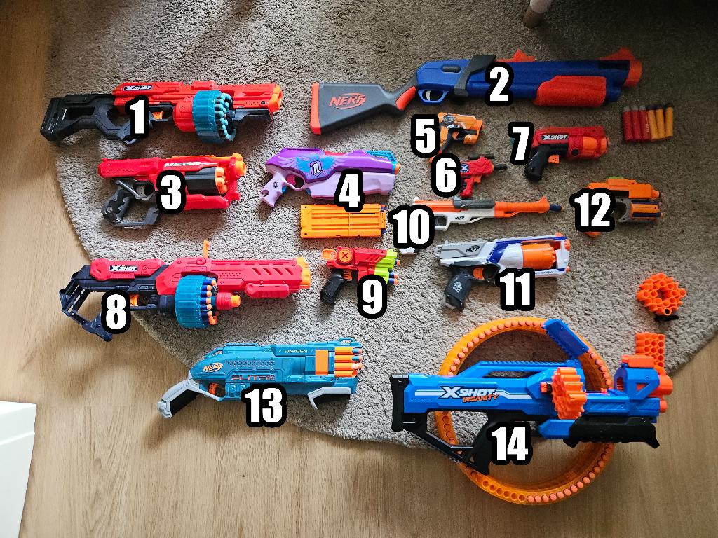Nerf geweren, Kinderen en Baby's, Speelgoed | Buiten | Actiespeelgoed, Zo goed als nieuw, Ophalen