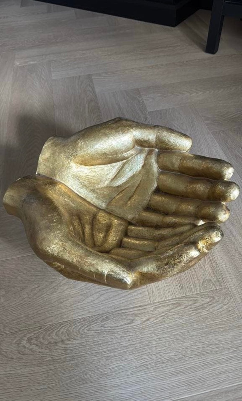 Gouden hand schaal, Ophalen, Overige materialen, Schaal, Zo goed als nieuw