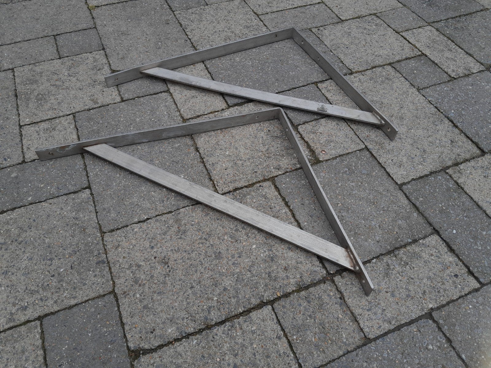 Zware stevige RVS wand consoles / muur beugels, Ophalen of Verzenden, Rvs