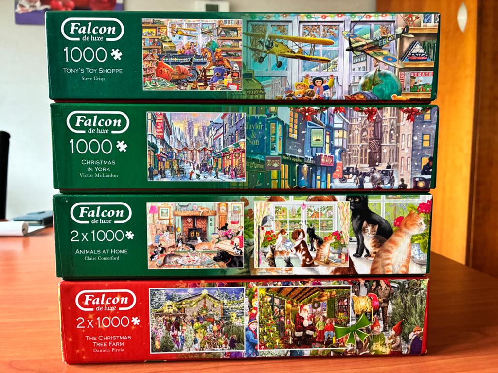 4 Falcon puzzels (6 puzzels), Ophalen of Verzenden, 500 t/m 1500 stukjes, Zo goed als nieuw