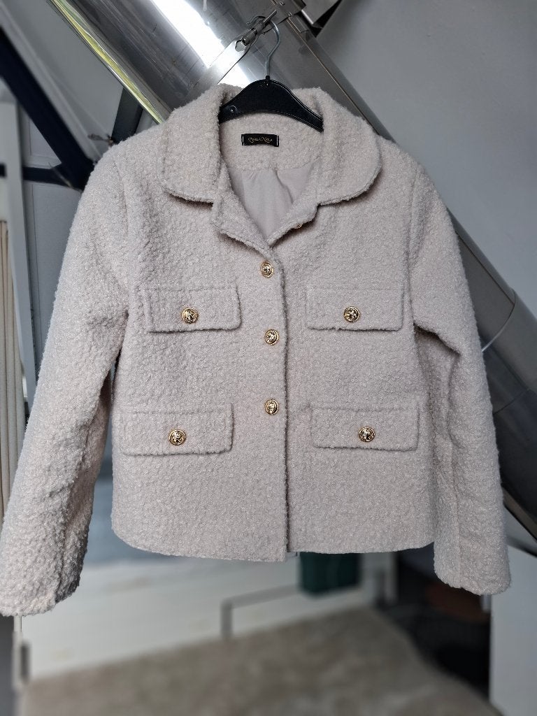 kort wit jasje M, Ophalen of Verzenden, Zo goed als nieuw, Maat 38/40 (M), Wit