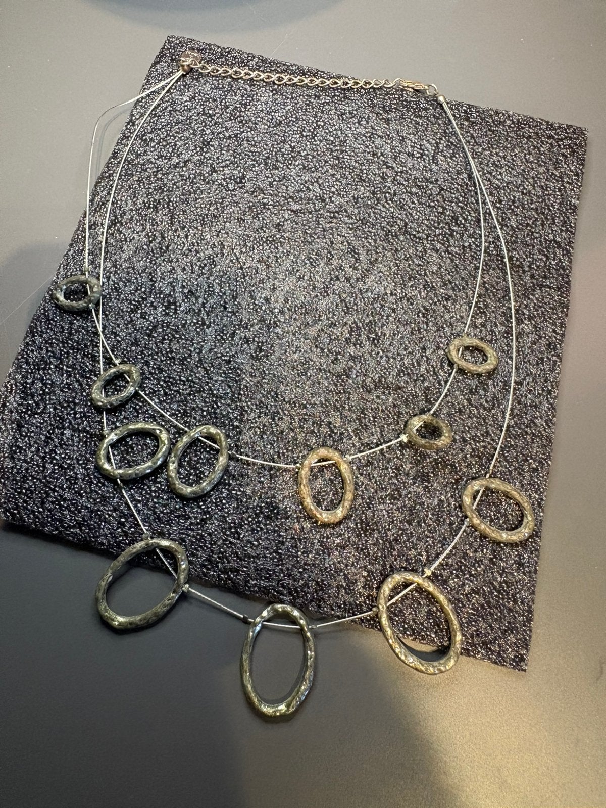 (H.1.1) Just a Touch dames ketting met ovale hangers,ketting, Sieraden, Tassen en Uiterlijk, Verzenden, Overige materialen