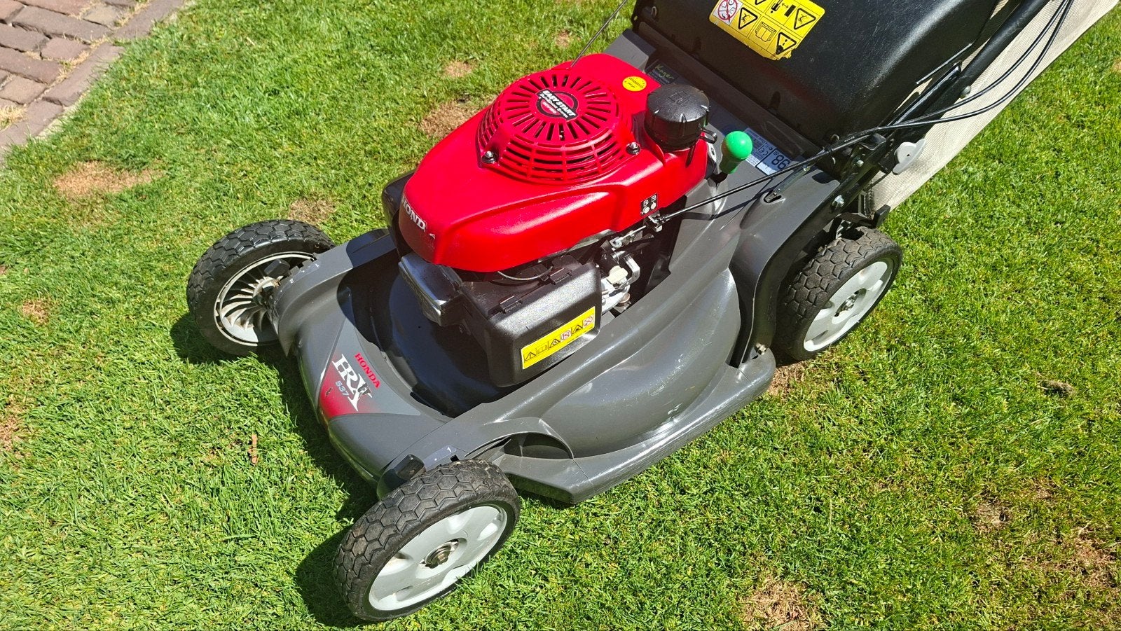 Honda hrx 537  variospeed benzine grasmaaier 2015., Tuin en Terras, Ophalen, Cirkelmaaier, Zo goed als nieuw, Benzine-grasmaaier
