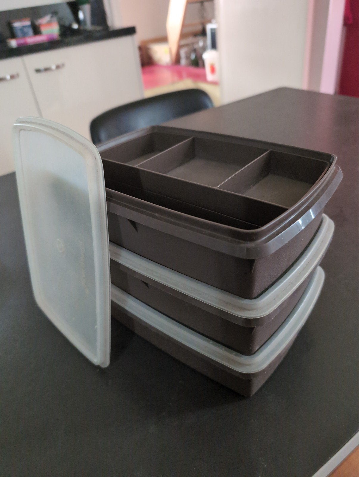 Drie driedelige Tupperware craft dozen, Ophalen of Verzenden, Gebruikt